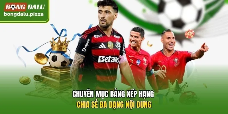 Chuyên mục bảng xếp hạng chia sẻ đa dạng nội dung